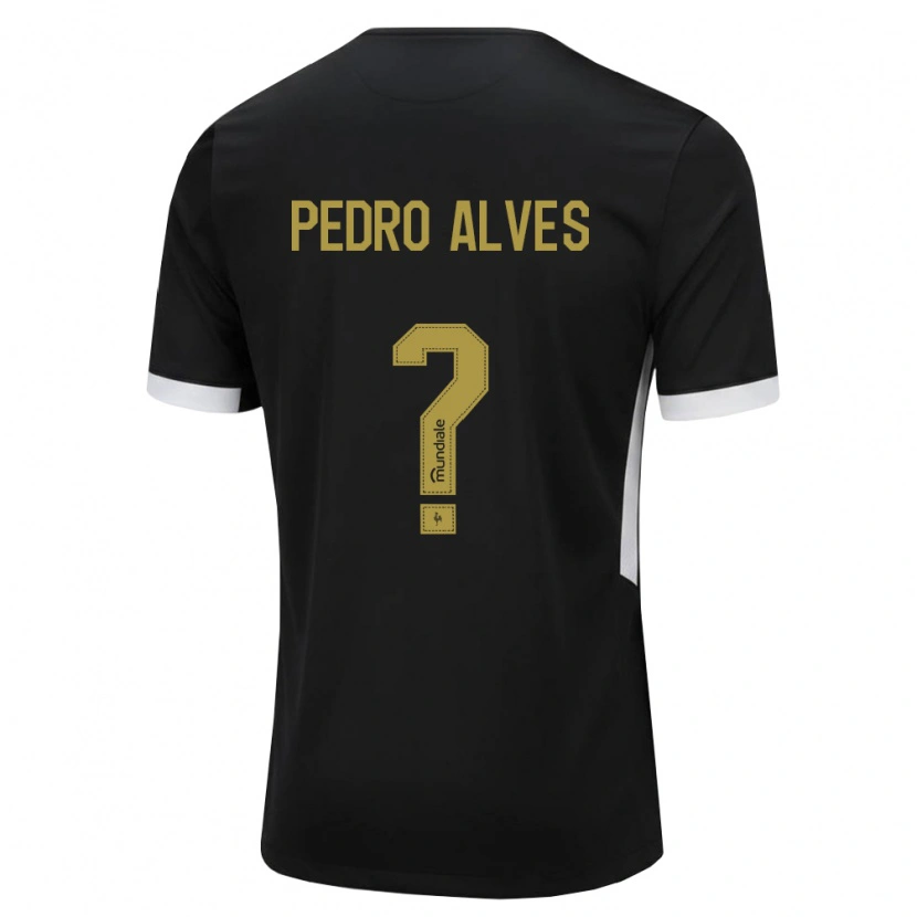 Danxen Barn Pedro Alves #0 Svart Vit Gul Hemmatröja Matchtröjor 2026/27 Tröjor T-Tröja
