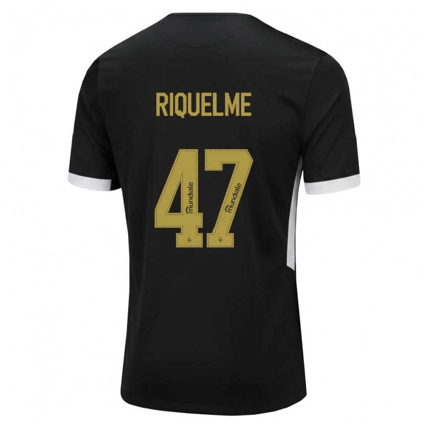 Danxen Barn Riquelme Henrique Da Silva Ferreira #47 Svart Vit Gul Hemmatröja Matchtröjor 2026/27 Tröjor T-Tröja