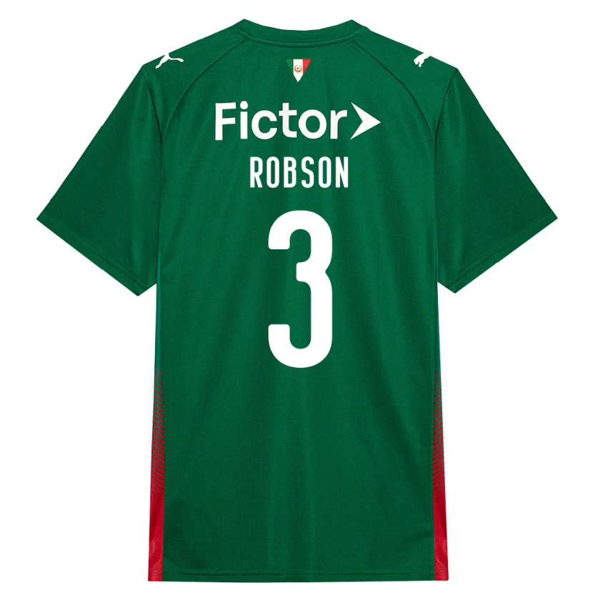 Danxen Barn Robson Fernandes Dos Santos #3 Grön Röd Vit Hemmatröja Matchtröjor 2026/27 Tröjor T-Tröja