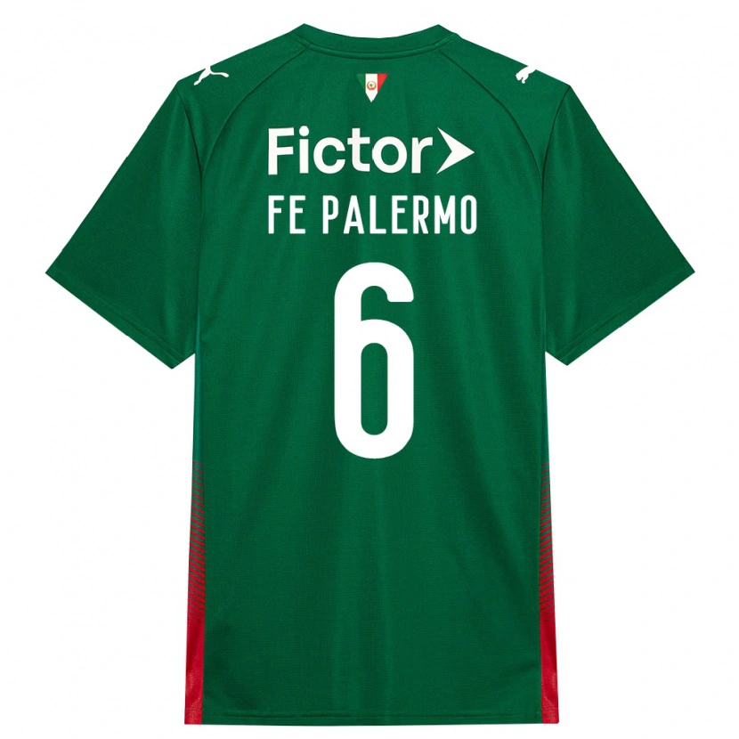 Danxen Barn Fe Palermo #6 Grön Röd Vit Hemmatröja Matchtröjor 2026/27 Tröjor T-Tröja