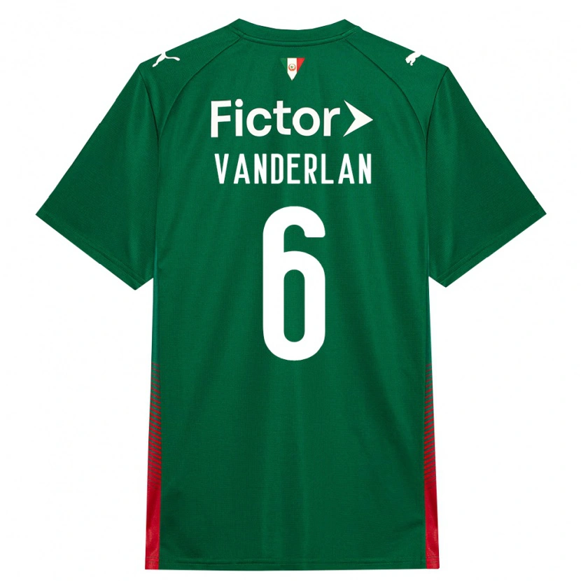 Danxen Barn Vanderlan #6 Grön Röd Vit Hemmatröja Matchtröjor 2026/27 Tröjor T-Tröja