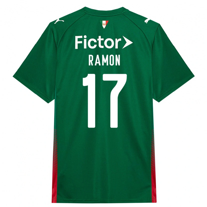 Danxen Barn Ramon Riquelme #17 Grön Röd Vit Hemmatröja Matchtröjor 2026/27 Tröjor T-Tröja
