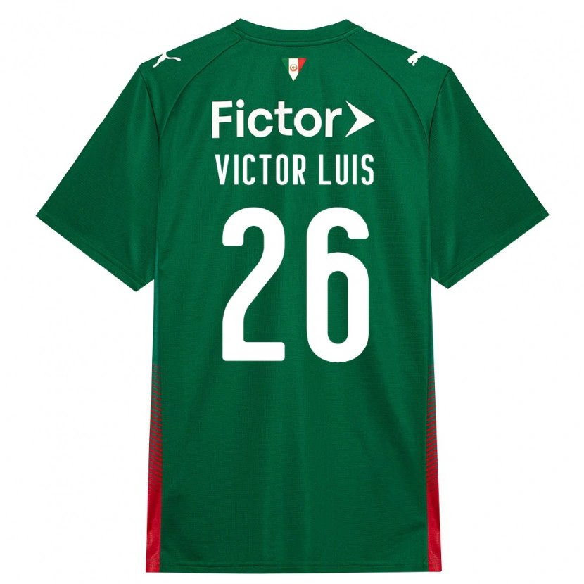Danxen Barn Victor Luis #26 Grön Röd Vit Hemmatröja Matchtröjor 2026/27 Tröjor T-Tröja