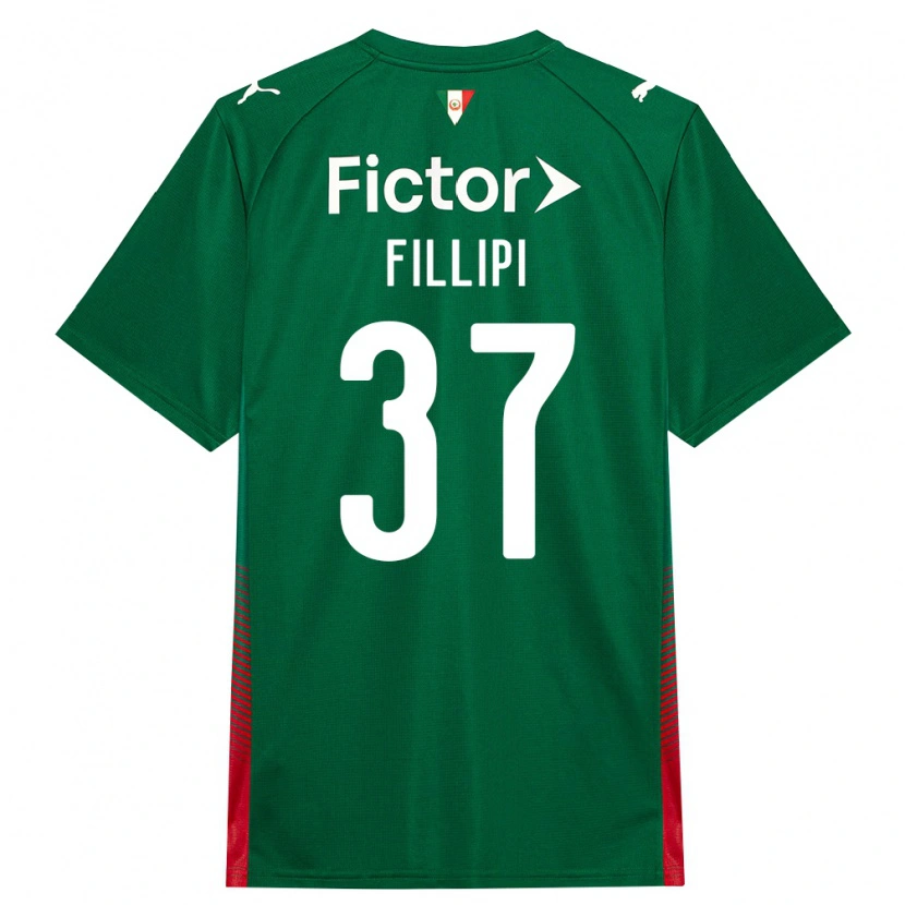 Danxen Barn Riquelme Fillipi #37 Grön Röd Vit Hemmatröja Matchtröjor 2026/27 Tröjor T-Tröja