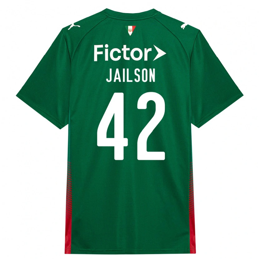 Danxen Barn Jailson #42 Grön Röd Vit Hemmatröja Matchtröjor 2026/27 Tröjor T-Tröja