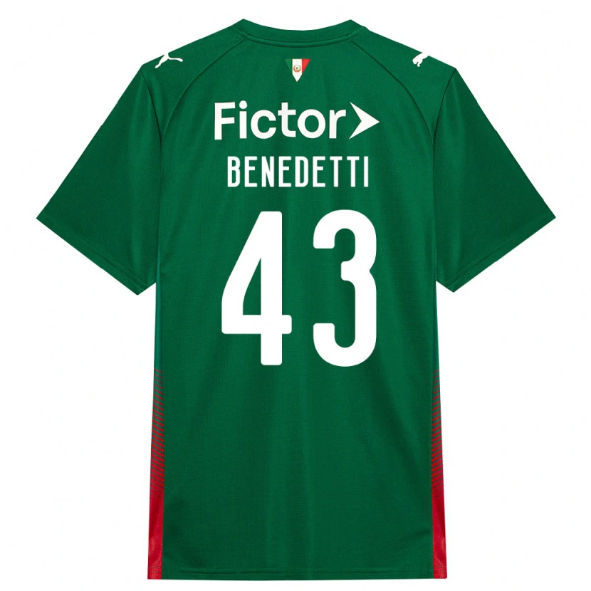 Danxen Barn Luis Benedetti #43 Grön Röd Vit Hemmatröja Matchtröjor 2026/27 Tröjor T-Tröja