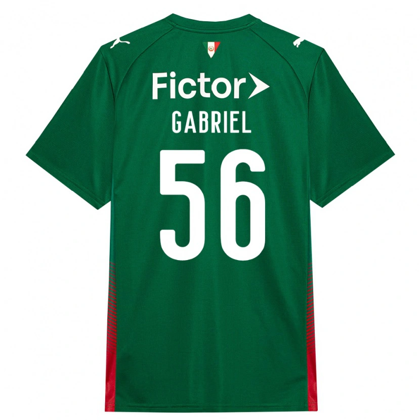 Danxen Barn Arthur Gabriel #56 Grön Röd Vit Hemmatröja Matchtröjor 2026/27 Tröjor T-Tröja