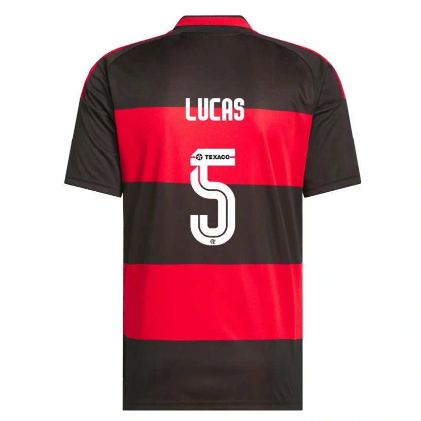 Danxen Barn Rayan Lucas #5 Röd Svart Vit Hemmatröja Matchtröjor 2026/27 Tröjor T-Tröja