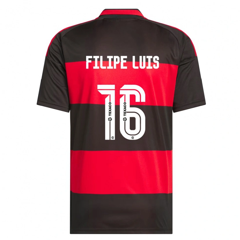 Danxen Barn Filipe Luis #16 Röd Svart Vit Hemmatröja Matchtröjor 2026/27 Tröjor T-Tröja