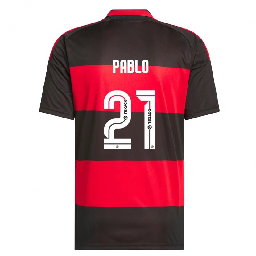 Danxen Barn Pablo #21 Röd Svart Vit Hemmatröja Matchtröjor 2026/27 Tröjor T-Tröja