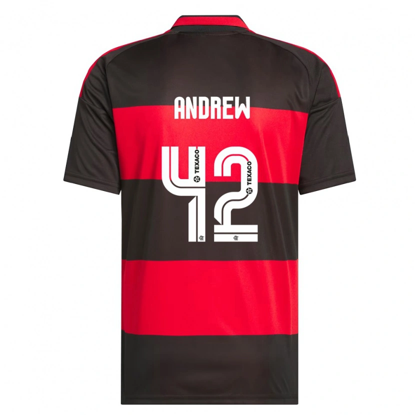 Danxen Barn Andrew Da Silva Ventura #42 Röd Svart Vit Hemmatröja Matchtröjor 2026/27 Tröjor T-Tröja