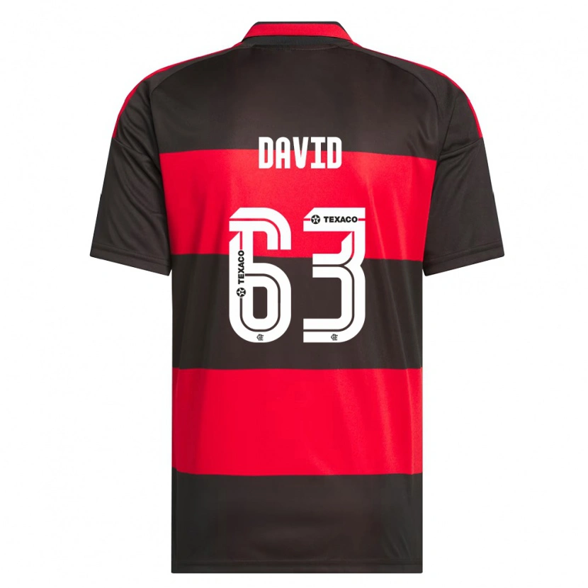Danxen Barn David Viana De Oliveira #63 Röd Svart Vit Hemmatröja Matchtröjor 2026/27 Tröjor T-Tröja