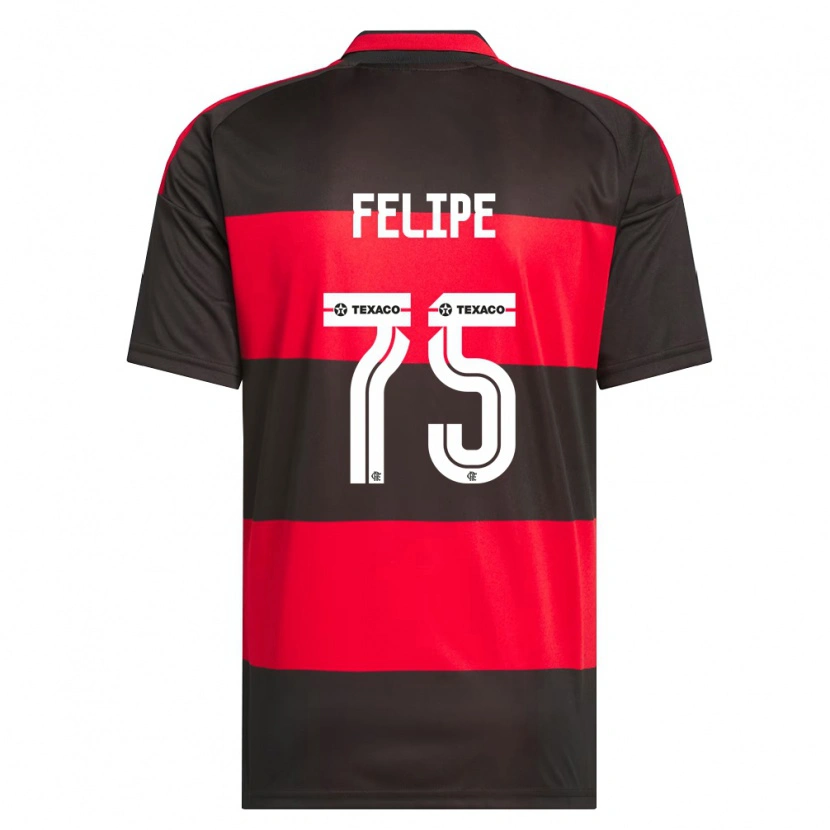 Danxen Barn Luiz Felipe #75 Röd Svart Vit Hemmatröja Matchtröjor 2026/27 Tröjor T-Tröja