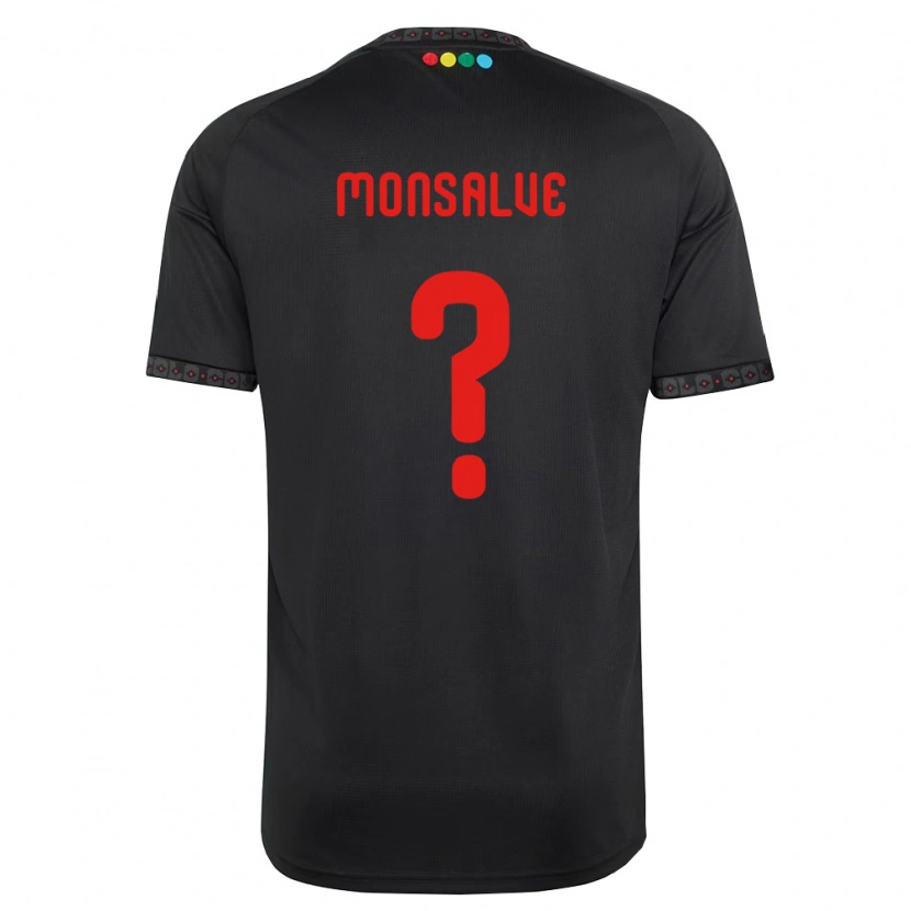 Danxen Barn Gaspar Monsalve #0 Svart Röd Bortatröja Matchtröjor 2026/27 Tröjor T-Tröja