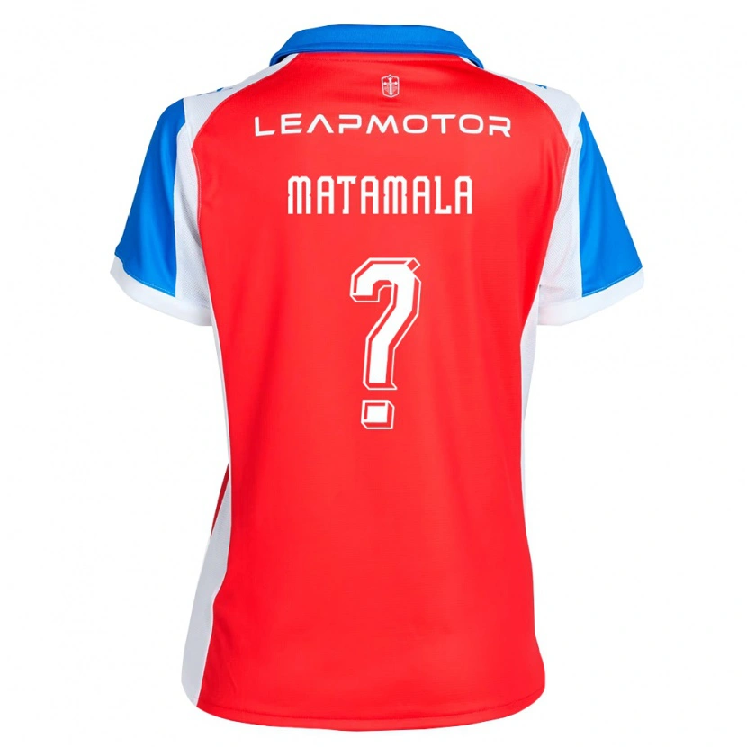 Danxen Barn Camilo Matamala #0 Röd Blå Bortatröja Matchtröjor 2026/27 Tröjor T-Tröja