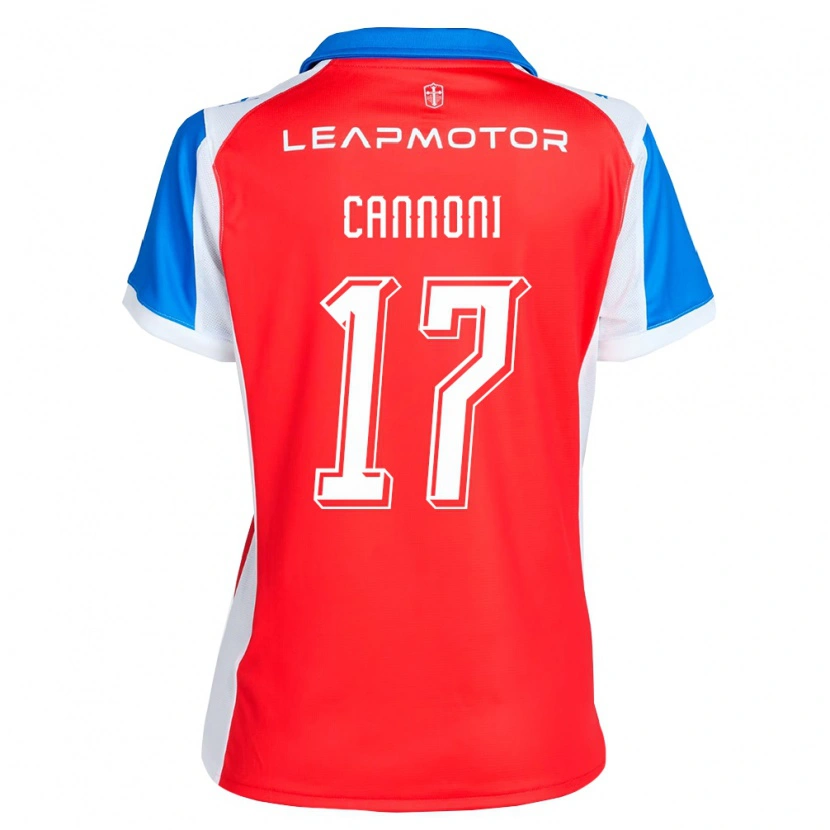 Danxen Barn Antonio Cannoni #17 Röd Blå Bortatröja Matchtröjor 2026/27 Tröjor T-Tröja