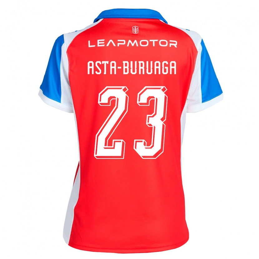 Danxen Barn Tomás Asta-Buruaga #23 Röd Blå Bortatröja Matchtröjor 2026/27 Tröjor T-Tröja