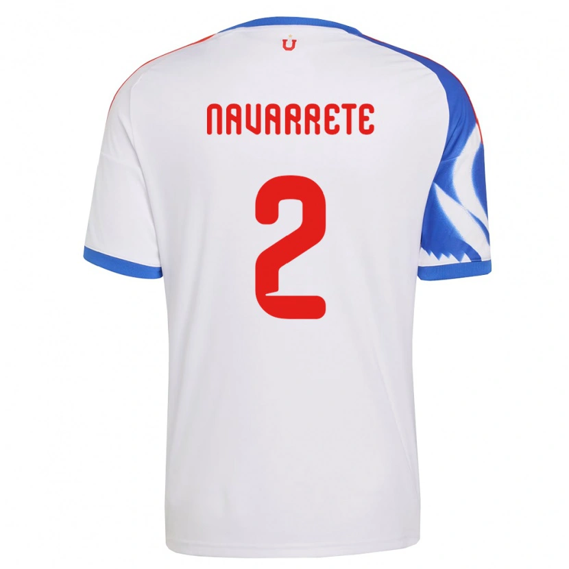 Danxen Barn Daniel Navarrete #2 Vit Marinblå Bortatröja Matchtröjor 2026/27 Tröjor T-Tröja