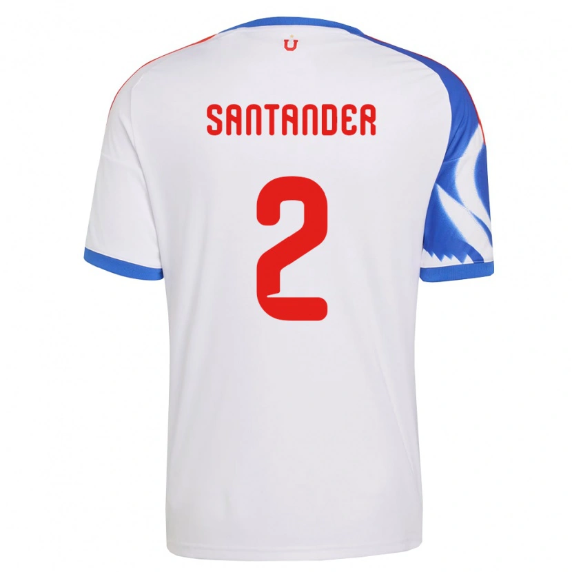 Danxen Barn Constanza Santander #2 Vit Marinblå Bortatröja Matchtröjor 2026/27 Tröjor T-Tröja