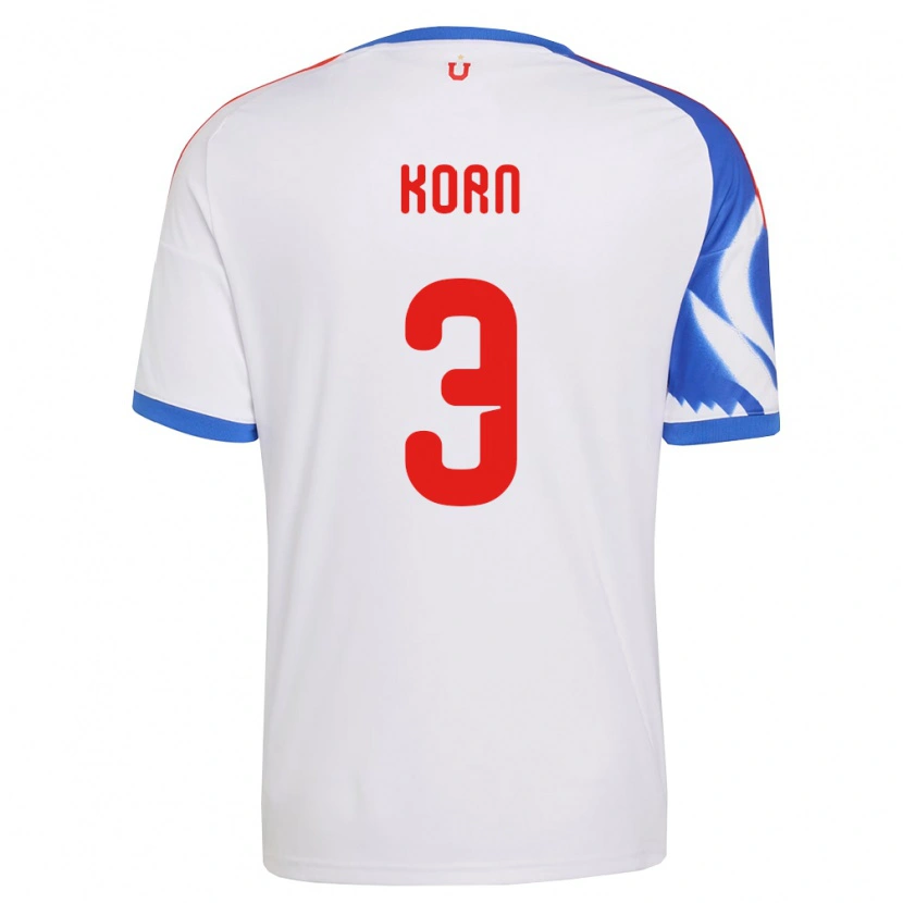 Danxen Barn Agustín Korn #3 Vit Marinblå Bortatröja Matchtröjor 2026/27 Tröjor T-Tröja