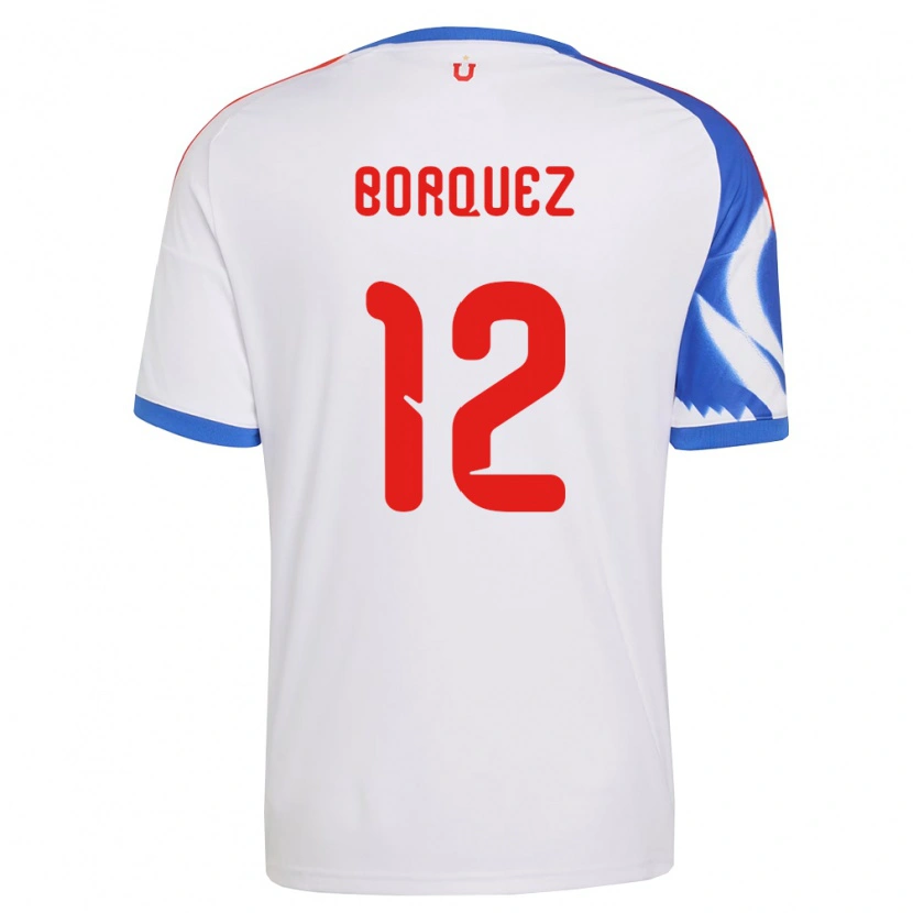 Danxen Barn Gabriela Bórquez #12 Vit Marinblå Bortatröja Matchtröjor 2026/27 Tröjor T-Tröja