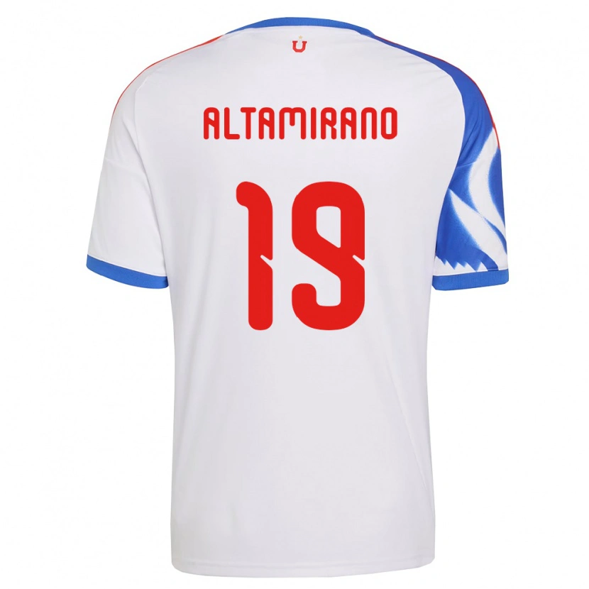 Danxen Barn Javier Altamirano #19 Vit Marinblå Bortatröja Matchtröjor 2026/27 Tröjor T-Tröja
