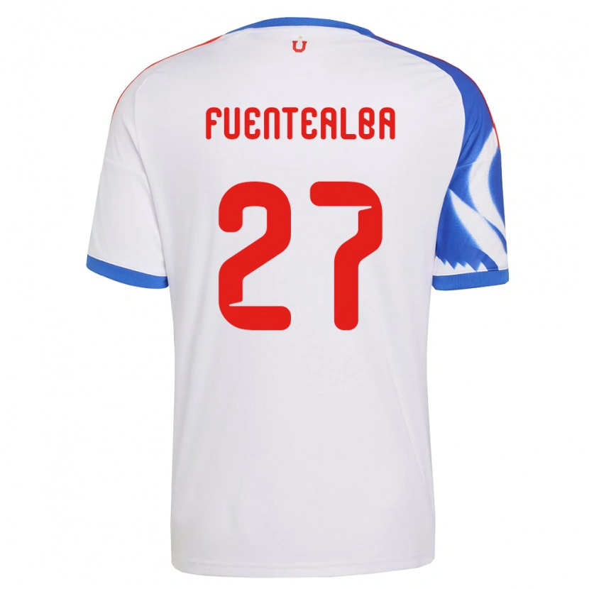 Danxen Barn Jeison Fuentealba #27 Vit Marinblå Bortatröja Matchtröjor 2026/27 Tröjor T-Tröja