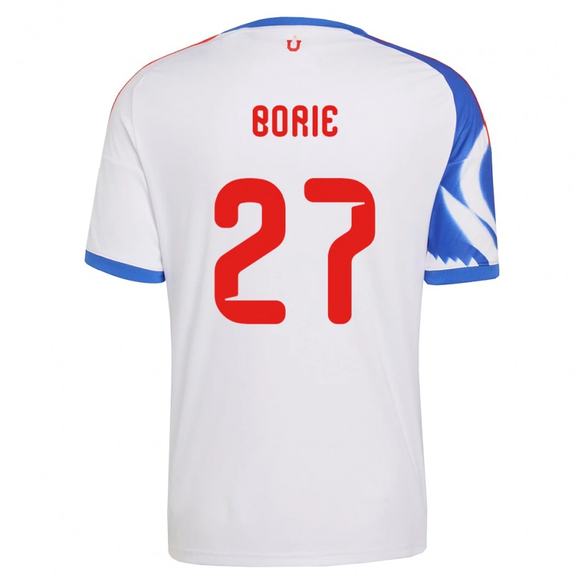 Danxen Barn Emilie Borie #27 Vit Marinblå Bortatröja Matchtröjor 2026/27 Tröjor T-Tröja