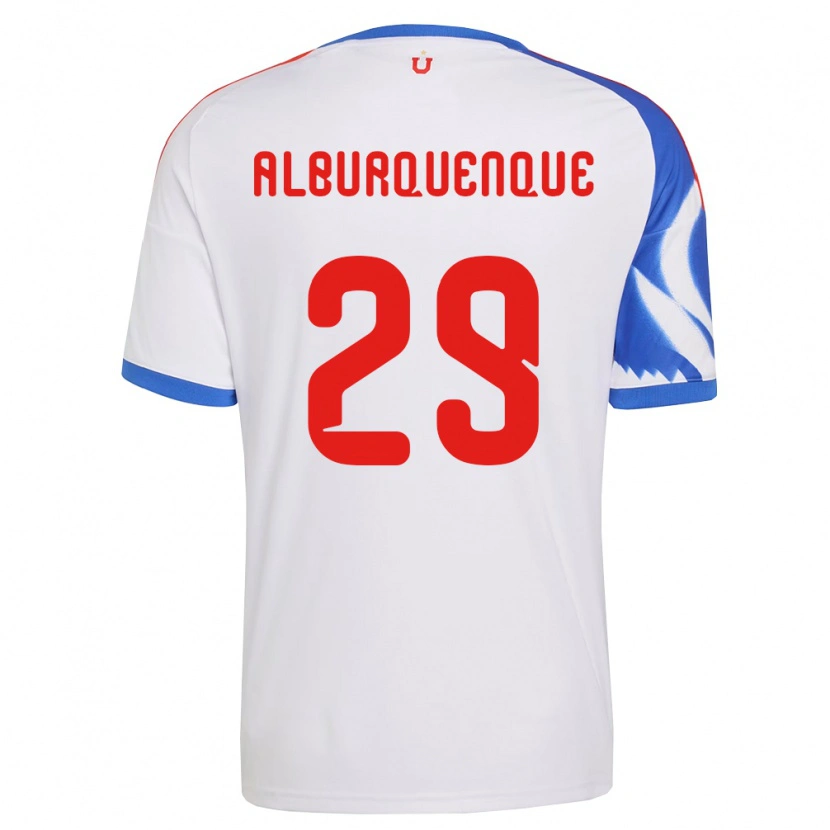 Danxen Barn José Alburquenque #29 Vit Marinblå Bortatröja Matchtröjor 2026/27 Tröjor T-Tröja