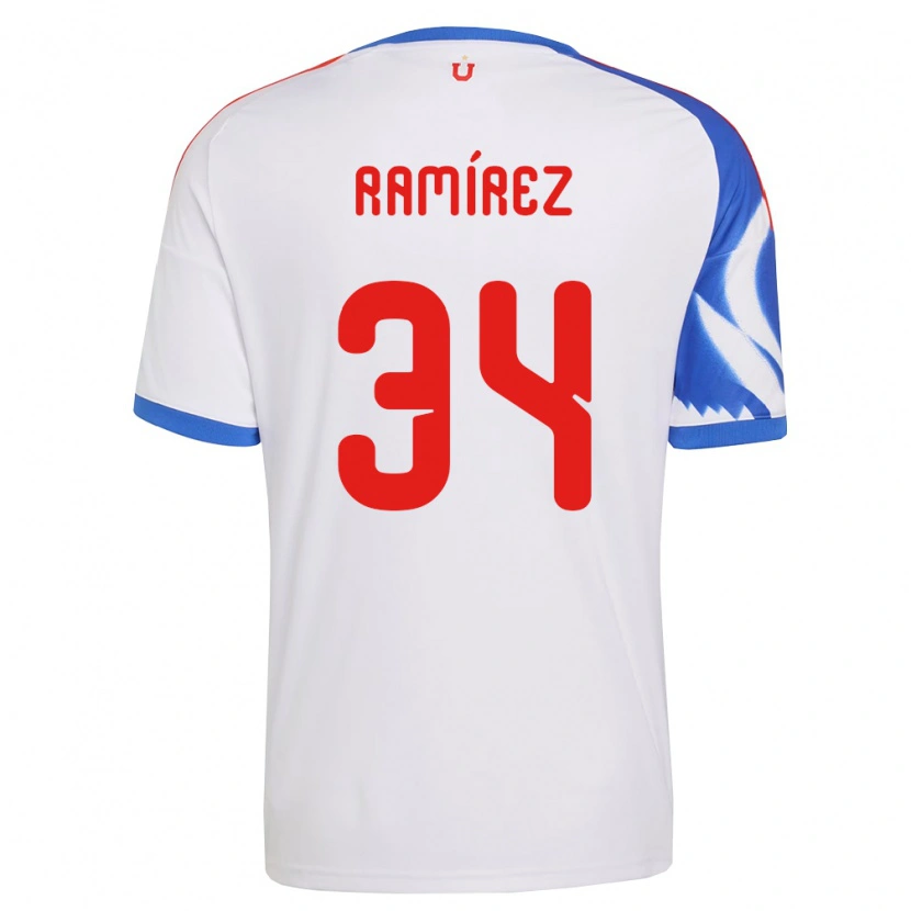 Danxen Barn Vicente Ramírez #34 Vit Marinblå Bortatröja Matchtröjor 2026/27 Tröjor T-Tröja