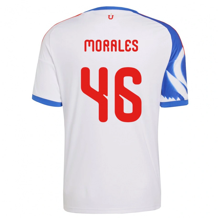 Danxen Barn Bastián Morales #46 Vit Marinblå Bortatröja Matchtröjor 2026/27 Tröjor T-Tröja