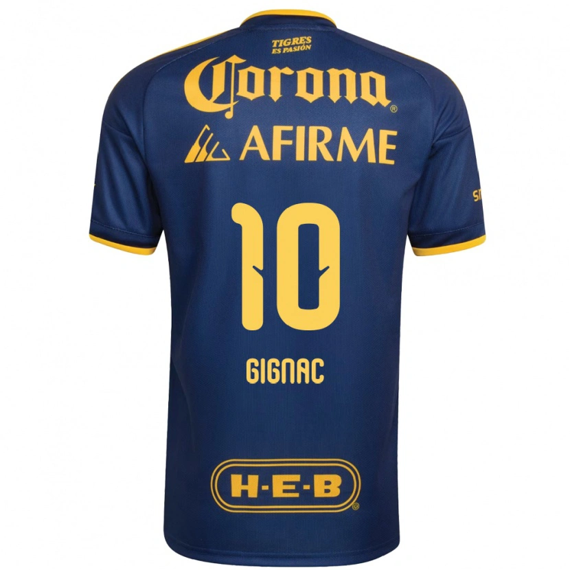 Danxen Barn Andre-Pierre Gignac #10 Kungligt Blå Gul Bortatröja Matchtröjor 2026/27 Tröjor T-Tröja