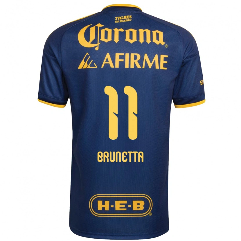 Danxen Barn Juan Brunetta #11 Kungligt Blå Gul Bortatröja Matchtröjor 2026/27 Tröjor T-Tröja