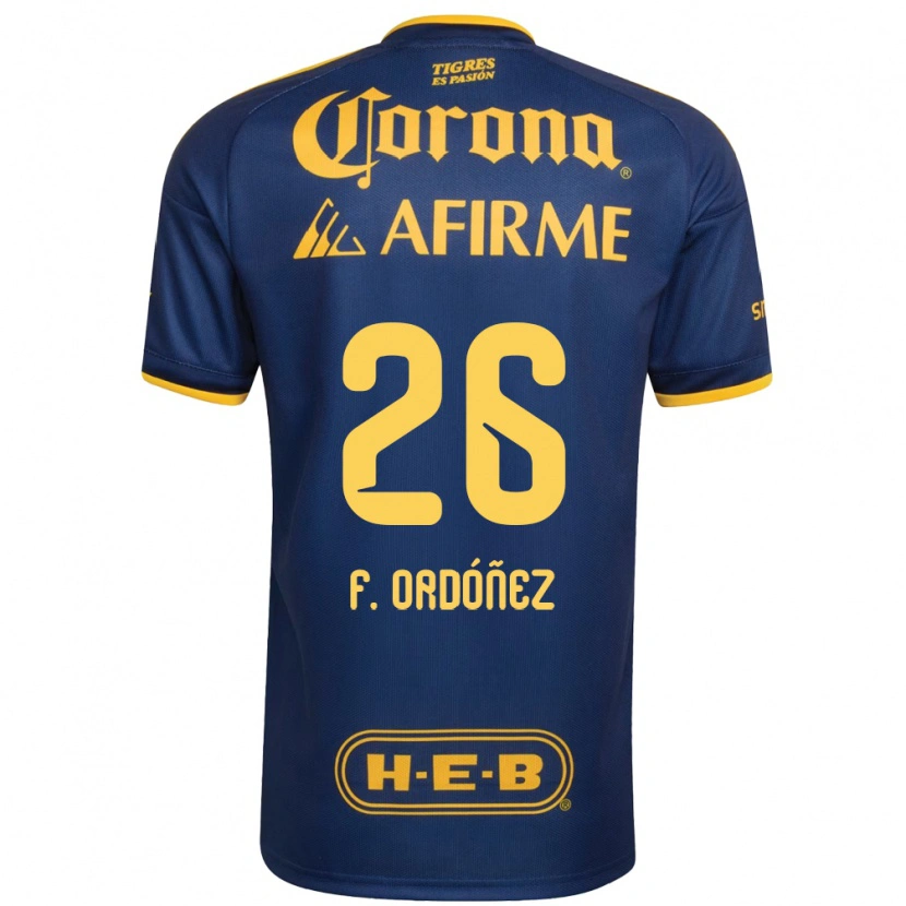 Danxen Barn Fernando Ordóñez #26 Kungligt Blå Gul Bortatröja Matchtröjor 2026/27 Tröjor T-Tröja