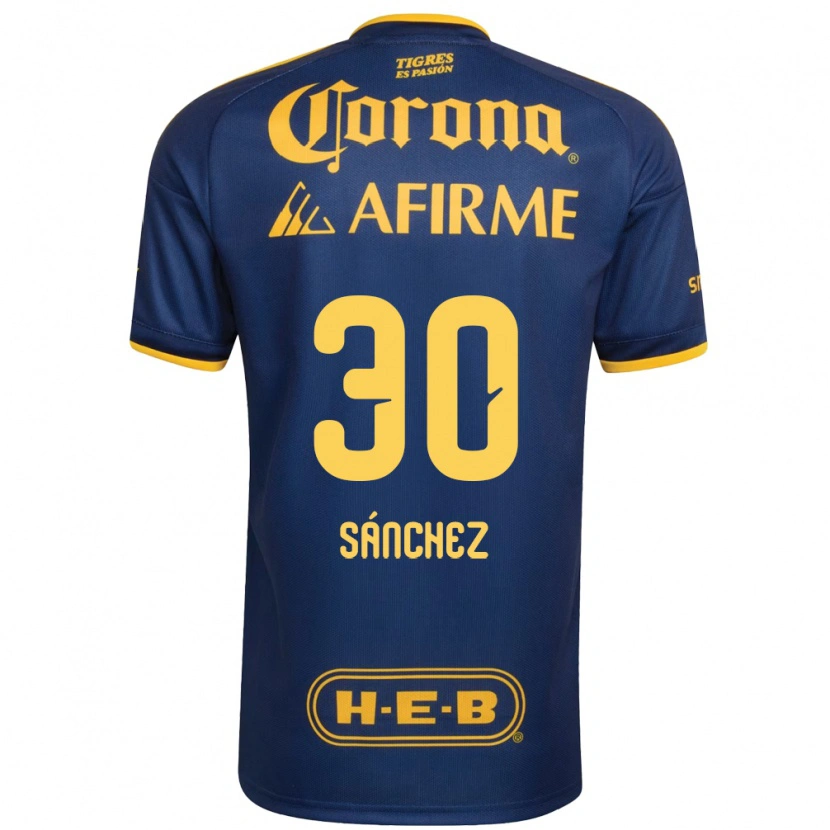 Danxen Barn Diego Sánchez #30 Kungligt Blå Gul Bortatröja Matchtröjor 2026/27 Tröjor T-Tröja