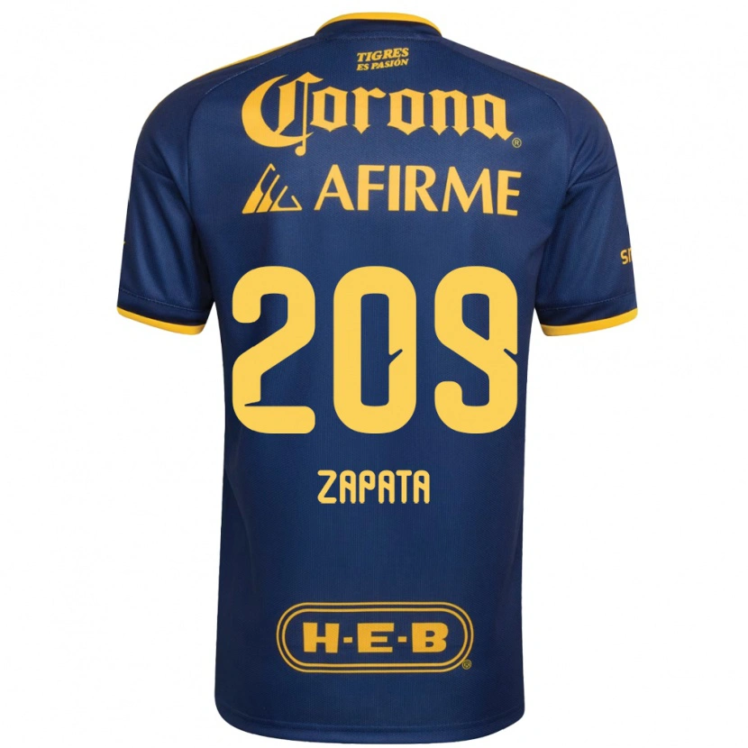 Danxen Barn Jorge Zapata #209 Kungligt Blå Gul Bortatröja Matchtröjor 2026/27 Tröjor T-Tröja