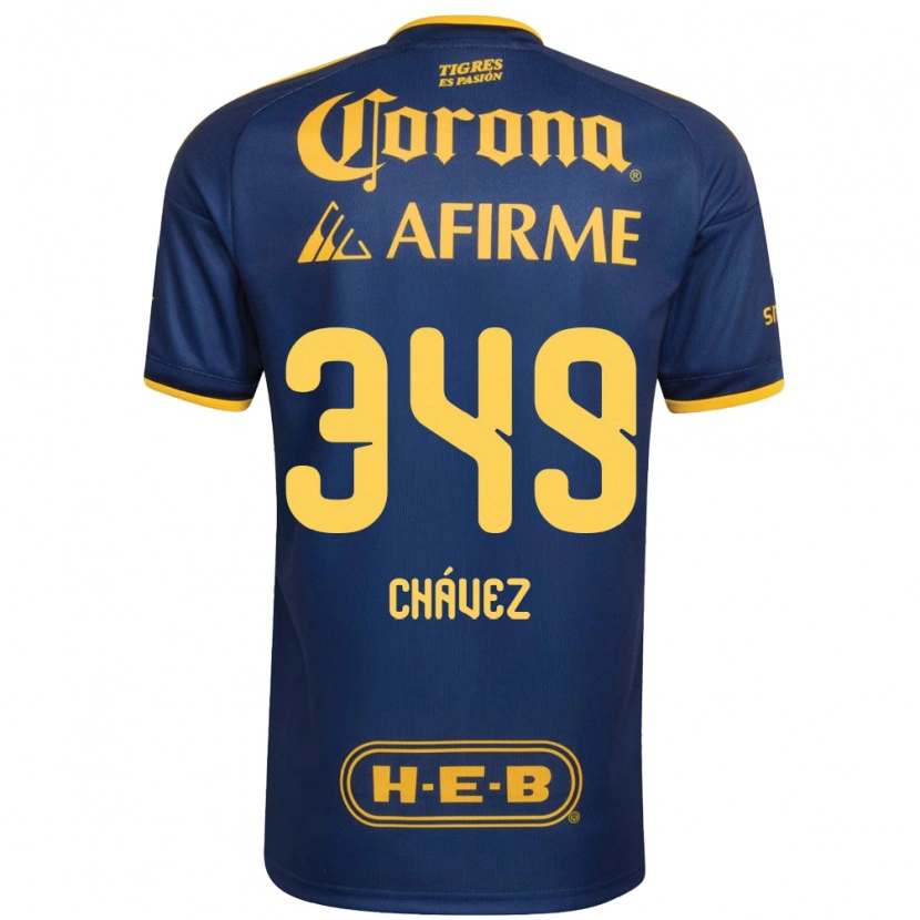 Danxen Barn Jorge Chávez #349 Kungligt Blå Gul Bortatröja Matchtröjor 2026/27 Tröjor T-Tröja