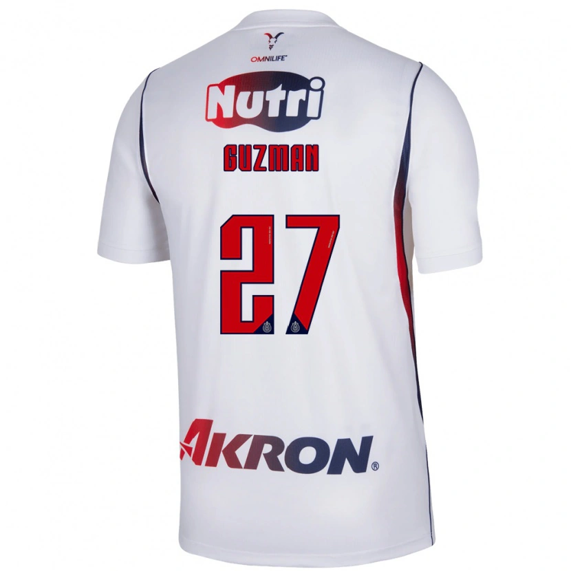 Danxen Barn Kinberly Guzmán #27 Vit Marinblå Bortatröja Matchtröjor 2026/27 Tröjor T-Tröja