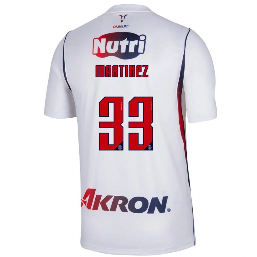 Danxen Barn Raúl Martínez #33 Vit Marinblå Bortatröja Matchtröjor 2026/27 Tröjor T-Tröja