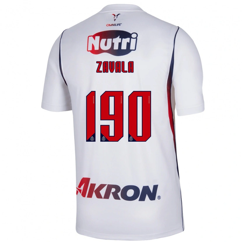 Danxen Barn Juan Zavala #190 Vit Marinblå Bortatröja Matchtröjor 2026/27 Tröjor T-Tröja