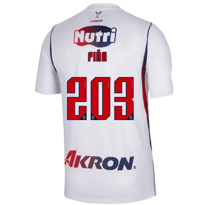 Danxen Barn Fernando Piña #203 Vit Marinblå Bortatröja Matchtröjor 2026/27 Tröjor T-Tröja