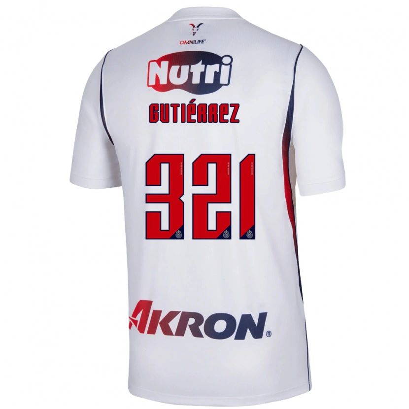 Danxen Barn Axel Gutiérrez #321 Vit Marinblå Bortatröja Matchtröjor 2026/27 Tröjor T-Tröja