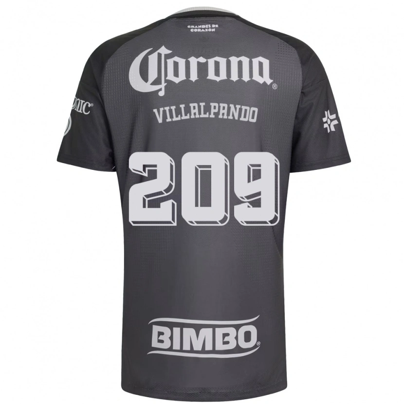 Danxen Barn Sergio Villalpando #209 Grå Vit Svart Bortatröja Matchtröjor 2026/27 Tröjor T-Tröja