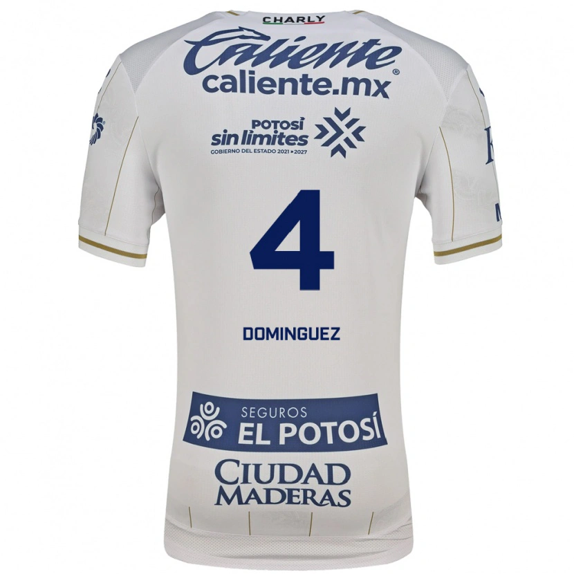 Danxen Barn Julio Cesar Dominguez #4 Vit Blå Bortatröja Matchtröjor 2026/27 Tröjor T-Tröja