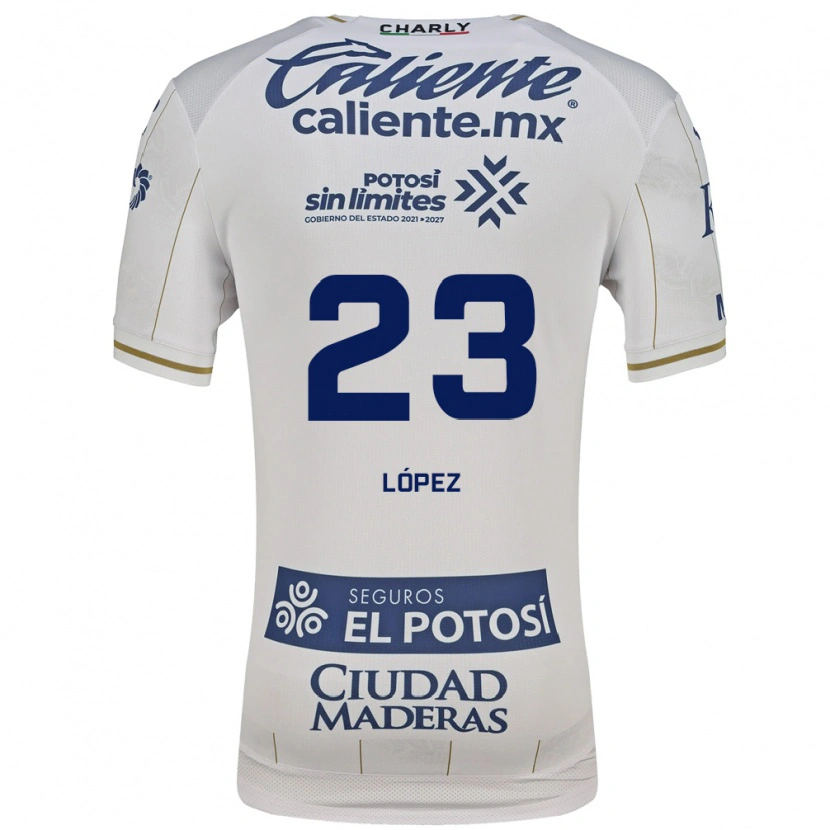 Danxen Barn César López #23 Vit Blå Bortatröja Matchtröjor 2026/27 Tröjor T-Tröja