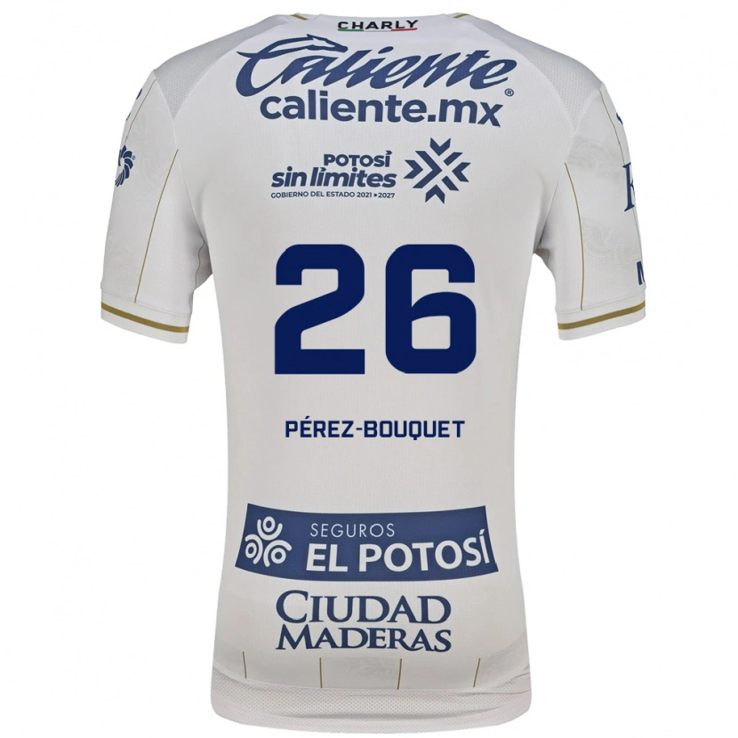 Danxen Barn Sebastián Pérez-Bouquet #26 Vit Blå Bortatröja Matchtröjor 2026/27 Tröjor T-Tröja