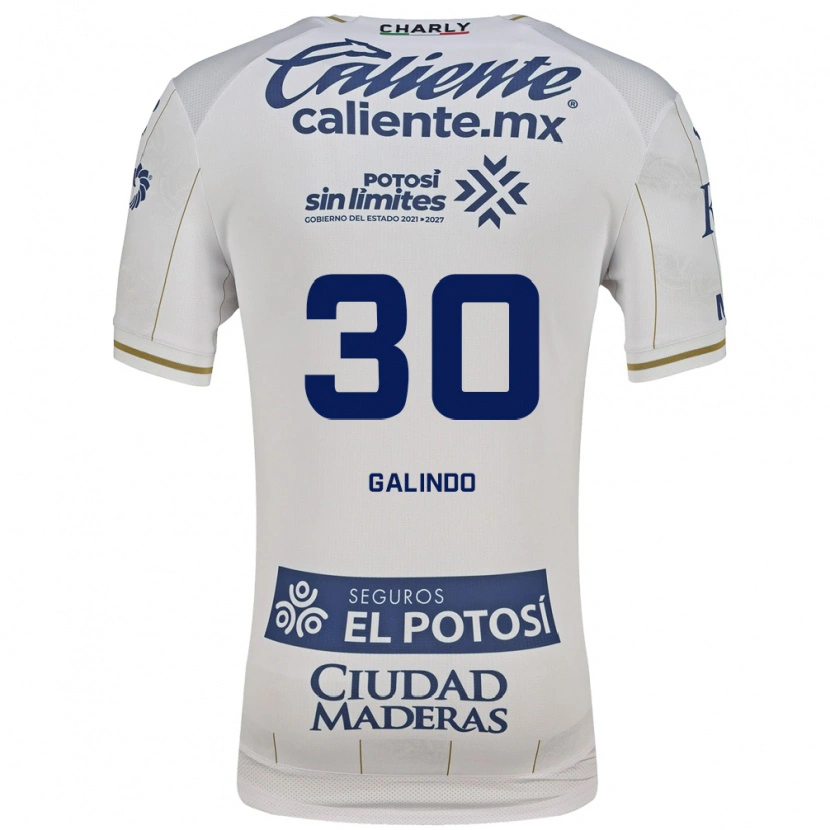 Danxen Barn Benjamín Galindo #30 Vit Blå Bortatröja Matchtröjor 2026/27 Tröjor T-Tröja