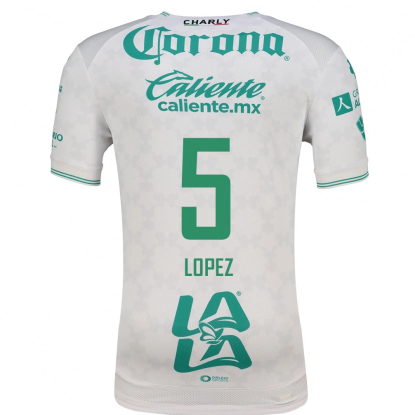 Danxen Barn Aldo López #5 Ljusgrön Vit Bortatröja Matchtröjor 2026/27 Tröjor T-Tröja