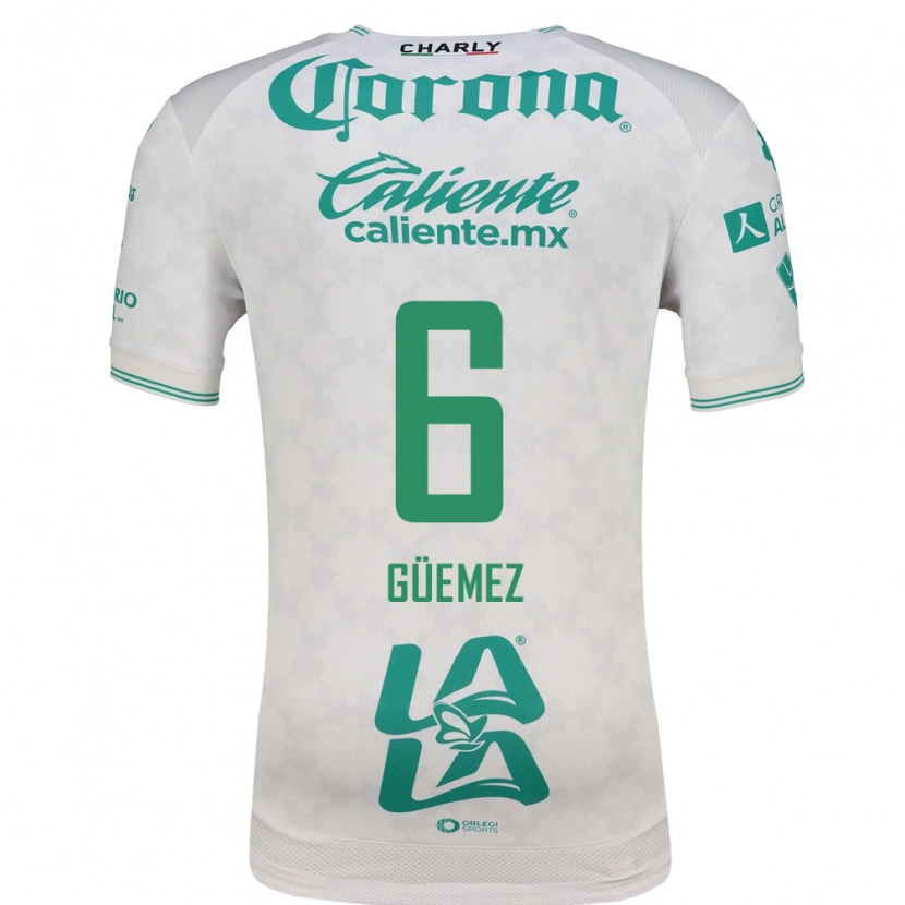 Danxen Barn Javier Güemez #6 Ljusgrön Vit Bortatröja Matchtröjor 2026/27 Tröjor T-Tröja