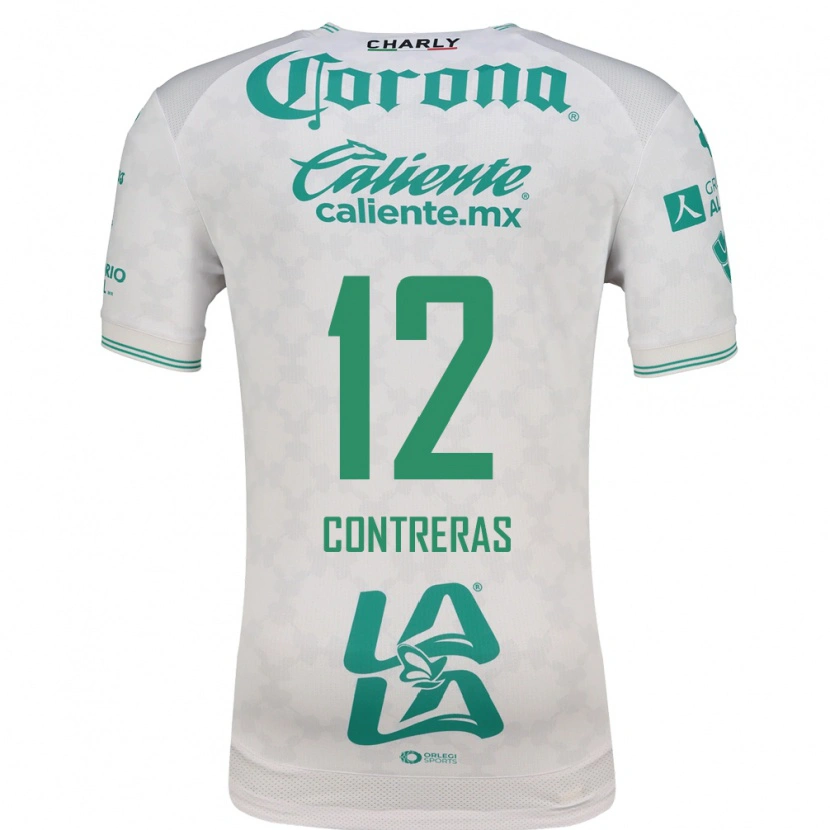 Danxen Barn Karol Contreras #12 Ljusgrön Vit Bortatröja Matchtröjor 2026/27 Tröjor T-Tröja